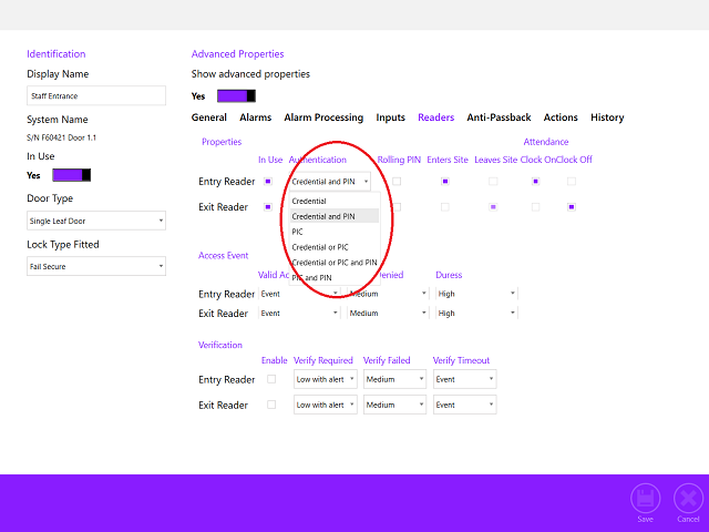 Credentials, PIN & PIC Codes for Access Controlled Doors