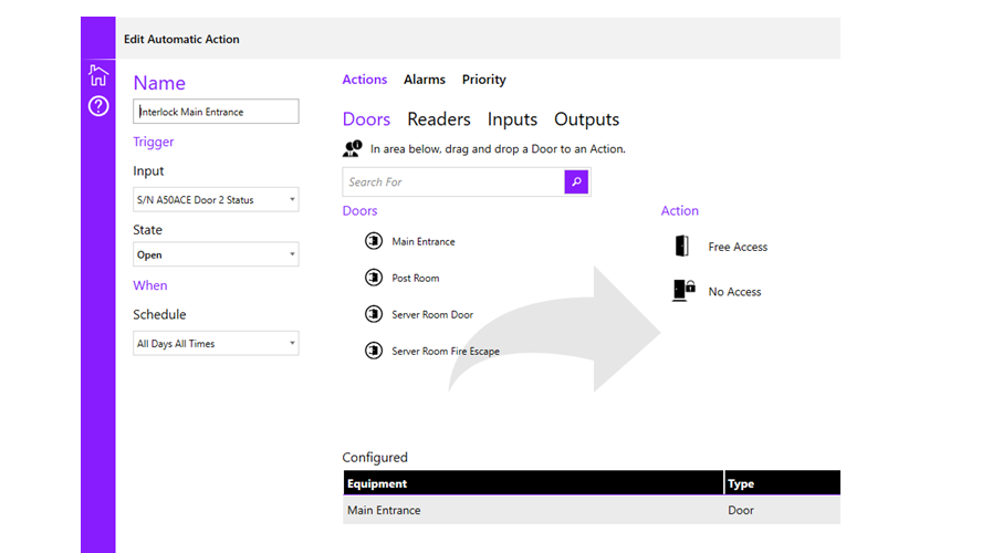 EntroStar Access Door Control Configuration