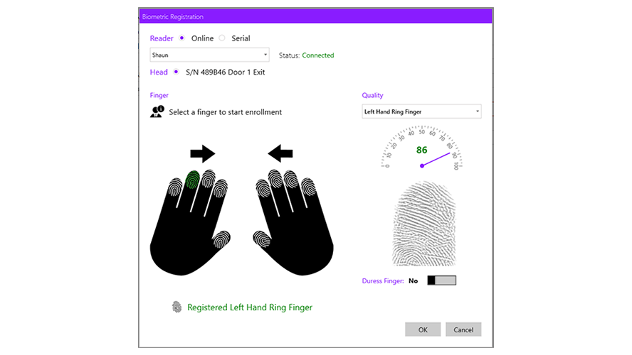 EntroWatch IEVO finger print readers