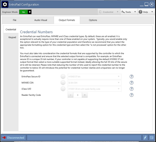 EntroPad Credential Outputs - Management Kit