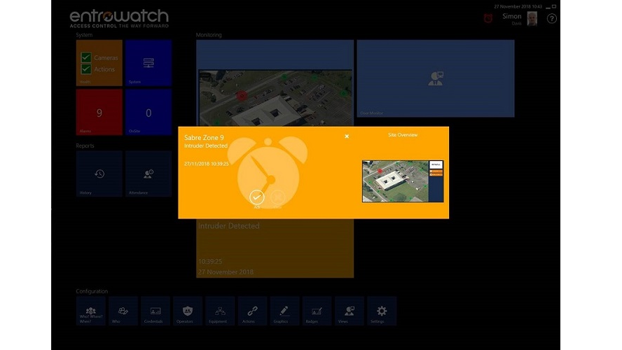 Sabre PIDS Alarm Active